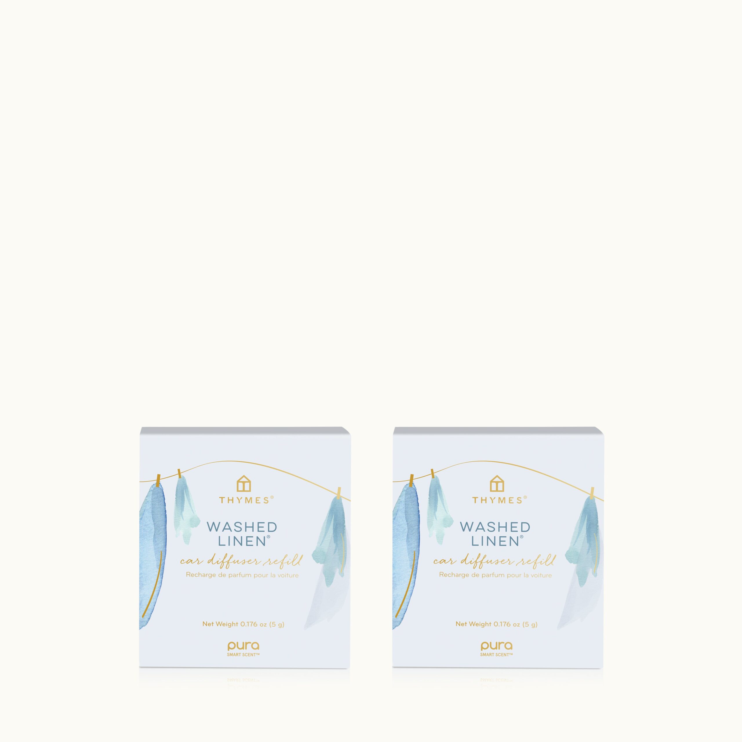 Washed Linen Pura™ Car Pro™ Diffuser Refill 2-Pack Bundle