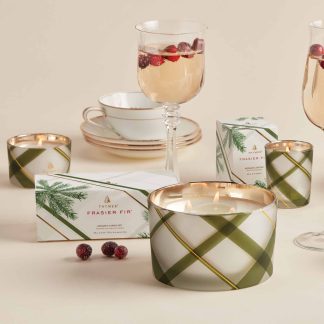 Frasier Fir® Frosted Plaid 3-Wick Candle