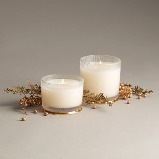 Frasier Fir? Gilded Frosted Wood Grain Candle