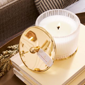 Frasier Fir? Gilded Frosted Wood Grain Candle