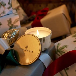 Frasier Fir? Candle Tin with Gold Lid