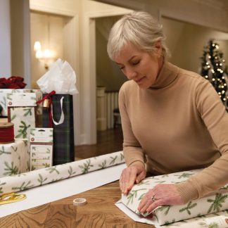 Frasier Fir® Fragranced Wrapping Paper. 2 pack
