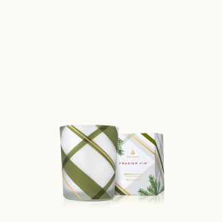 Frasier Fir? Frosted Plaid Votive Candle