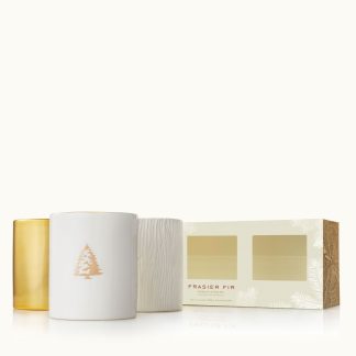 Frasier Fir? Gilded Poured Candle Trio Set